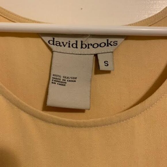 David Brooks, yellow silk tank top and matching pants, size S - Picture 2 of 4